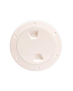 Beckson 4 Smooth Center ScrewOut Deck Plate Beige-small image