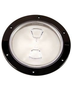 Beckson 6 Clear Center ScrewOut Deck Plate Black-small image