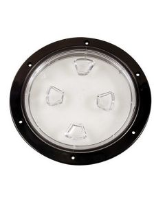 Beckson 8 Clear Center ScrewOut Deck Plate Black-small image