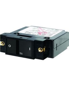 Blue Sea 7404 Single Pole Small Case 2 Flat Rocker Circuit Breaker 20 Amp-small image