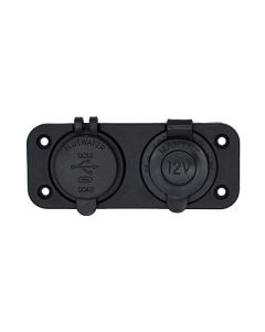 Bluewater Dual UsbUsbC 12v Combo Receptacle WPlate-small image