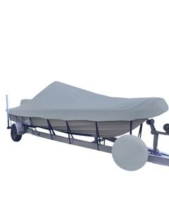 Carver SunDura StyledToFit Boat Cover F225 VHull Center Console Shallow Draft Boats Grey-small image