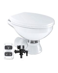 Commodore Quiet Flush Electric Toilet Rear Macerator WSolenoid Valve Regular Size-small image