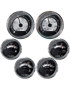 Faria Platinum Box Set Inboard Speed, Tach, Fuel, Voltmeter, Water Temp Oil Pressure-small image