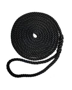 Robline Premium Nylon 3 Strand Dock Line 12 X 30 Black-small image