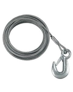 Fulton 732 X 50 Galvanized Winch Cable And Hook 5,600 Lbs Breaking Strength-small image