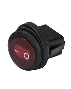 Heise Rocker Switch Illuminated Red Round 5Pack-small image