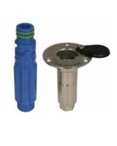 Jabsco Stainless Steel QuickRelease Hose Deck Mount Fitting And Hose Adapter-small image