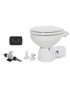 Jabsco Quiet Flush E2 Fresh Water Toilet Compact Bowl 12v Soft Close Lid-small image