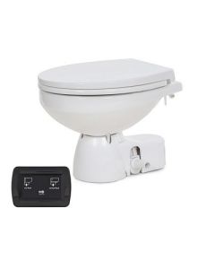 Jabsco Quiet Flush E2 Fresh Water Toilet Regular Bowl 12v Ndash Soft Close Lid-small image