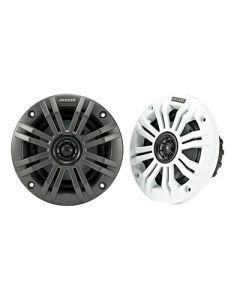 Kicker Km4 4 Marine Coaxial Speakers W12 Tweeters 4Ohm, Charcoal White-small image