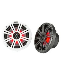 Kicker Km65 65 Led Marine Coaxial Speakers W34 Tweeters 4Ohm, Charcoal White-small image