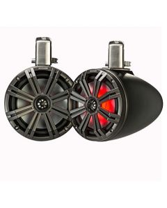 Kicker Kmtc8 8 Led Coaxial Tower System Black WCharcoal Grille-small image