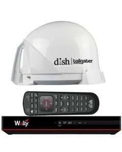 King Dish Tailgater Satellite Tv Antenna Bundle WDish Wally Hd Receiver Cables-small image