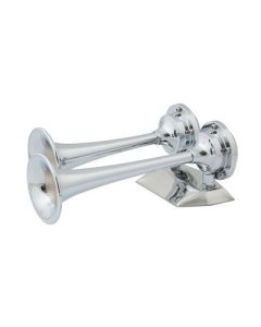Marinco 12v Chrome Plated Dual Trumpet Mini Air Horn-small image