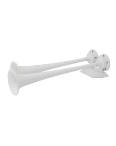 Marinco 12v White Epoxy Coated Dual Trumpet Air Horn-small image