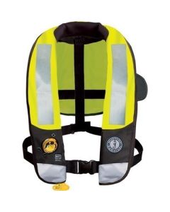 Mustang Hit High Visibility Inflatable Pfd Fluorescent Yellow Green-small image