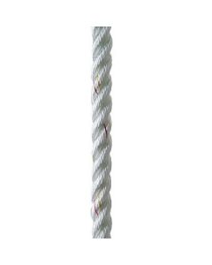 New England Ropes 34 X 25 Premium Nylon 3 Strand Dock Line White WTracer-small image
