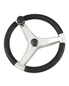 Schmitt Evo Pro 316 Cast Stainless Steel Steering Wheel w/Control Knob - 15.5" Diameter-small image