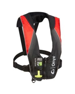 Onyx AM24 Series All Clear AutomaticManual Inflatable Life Jacket BlackRed Adult-small image