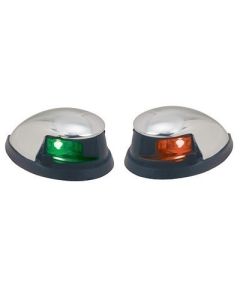 Perko RedGreen Horizontal Mount Side Lights Pair Chrome Plated Zinc-small image
