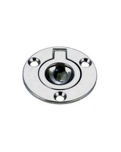 Perko Round Flush Ring Pull 2 Chrome Plated Zinc-small image