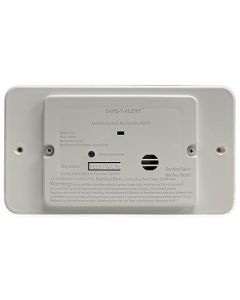 SafeTAlert 62 Series Marine Carbon Monoxide White Flush Mount 12v WRelay Trim Ring-small image