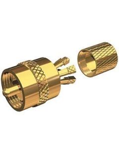 Shakespeare Pl259CpG Solderless Pl259 Connector For Rg8x Or Rg58Au Coax Gold Plated-small image