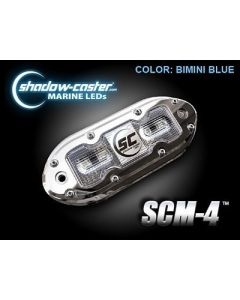 ShadowCaster Scm4 Led Underwater Light W20 Cable 316 Ss Housing Bimini Blue-small image