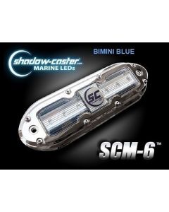 ShadowCaster Scm6 Led Underwater Light W20 Cable 316 Ss Housing Bimini Blue-small image