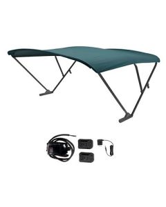 Sureshade Battery Powered Bimini Black Anodized Frame Green Fabric-small image