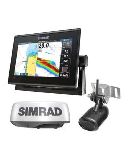 Simrad Go9 Xse Combo WTransom Mount Transducer 83200 Khz Halo20 Package-small image