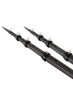 Tigress Xd 3k Carbon Fiber Telescoping Outrigger Poles 21 Matte Black Black Pair-small image