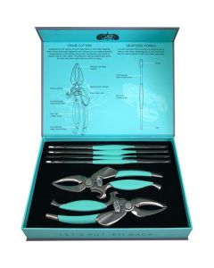 Toadfish CrabLobster Tool Set 2 Shell Cutters 4 Seafood Forks-small image