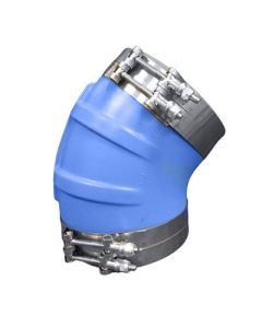 Trident Marine 8 Id 45Degree Blue Silicone Molded Wet Exhaust Elbow W4 TBolt Clamps-small image