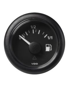 Vdo Marine 2116 52mm Viewline Fuel Level Gauge 011 832v 3180 Ohm Black Dial Round Bezel-small image
