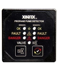 Xintex Propane Fume Detector & Alarm w/2 Plastic Sensors & Solenoid Valve - Square Black Bezel Display-small image