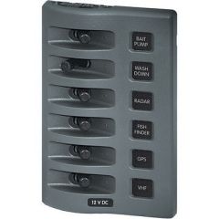 Blue Sea 4307 Weatherdeck 12v Dc Waterproof Switch Panel 6 Position-small image