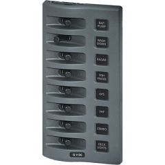 Blue Sea 4309 Weatherdeck 12v Dc Waterproof Switch Panel 8 Position-small image