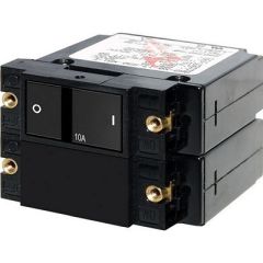 Blue Sea 7410 ASeries Flat Rocker Circuit Breaker Double Pole 10a-small image