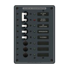 Blue Sea 8027 Ac Main 6 Position Breaker Panel White Switches-small image