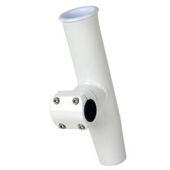 CE Smith Adjustable Mid Mount Rod Holder 114 Or 1516 Od White Powder Coat Aluminum WSleeve Hex Key-small image
