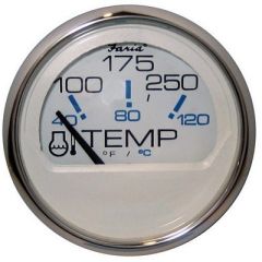 Faria Chesapeake White Ss 2 Water Temperature Gauge 100250 Degreef-small image