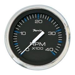 Faria Chesapeake Black Ss 4 Tachometer 4,000 Rpm Diesel Mechanical Takeoff Var Ratio Alt-small image
