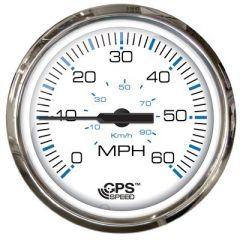 Faria 4 Chesepeake White Ss Studded Speedometer 60mph Gps-small image