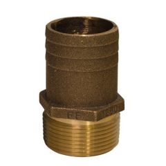 Groco 34 Npt X 1 Bronze Full Flow Pipe To Hose Straight Fitting-small image