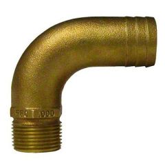 Groco 114 Npt X 112 Id Bronze Full Flow 90 Degree Elbow Pipe To Hose Fitting-small image