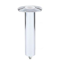 LeeS 0 Degree Stainless Steel Swivel Base Flush Mount Rod Holder Medium 2 Od X 65 Tube F Small Bent Butts-small image