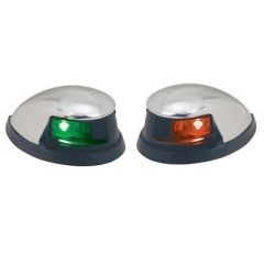 Perko RedGreen Horizontal Mount Side Lights Pair Chrome Plated Zinc-small image