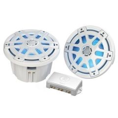 PolyPlanar MaOc8 8 Round Waterproof Blue Led Lit Speaker White-small image